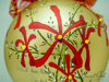 Picture of 6" dia Hand painted Glass Ball - Orchids Anna Black - Singapore series Christmas Tree Ornament