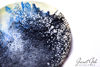 Picture of 10-inch Round - Blue Black Cells - Acrylic Pour Painting