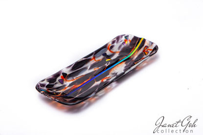 Picture of 10-inch by 4-inch Fused Glass Tray - Dichroic
