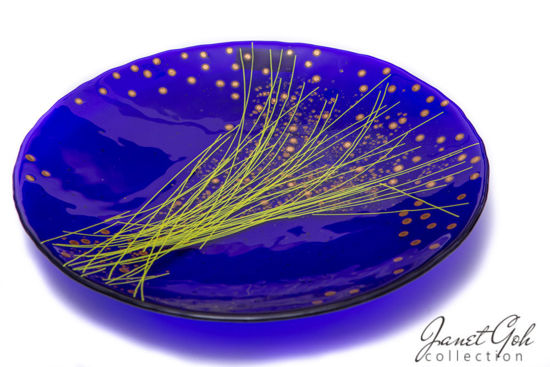 Picture of 17-inch diameter Fused Glass Platter - Harvest