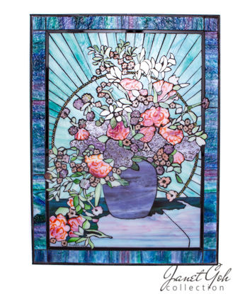 Picture of 24 inch x 32 inch - Glass Mosaic - Vase & Flowers